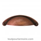 Coquille d'Armoire Cuivre Antique 64 mm (2 1/2")